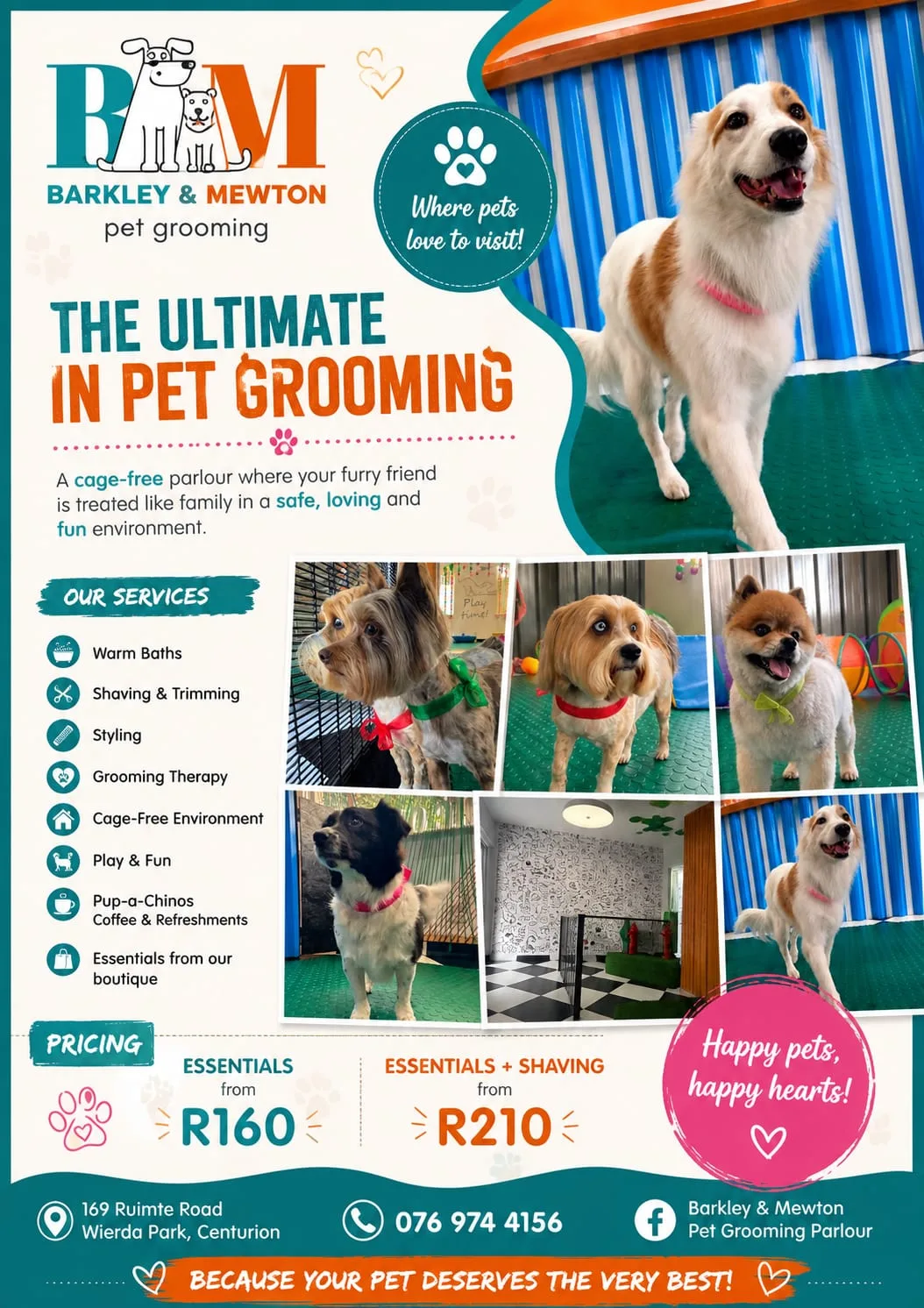 Barkley & Mewton Dog Groomers Services with Coffee refreshments