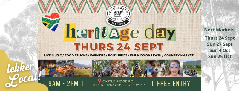 Crossways Village Market - Herritage Day!